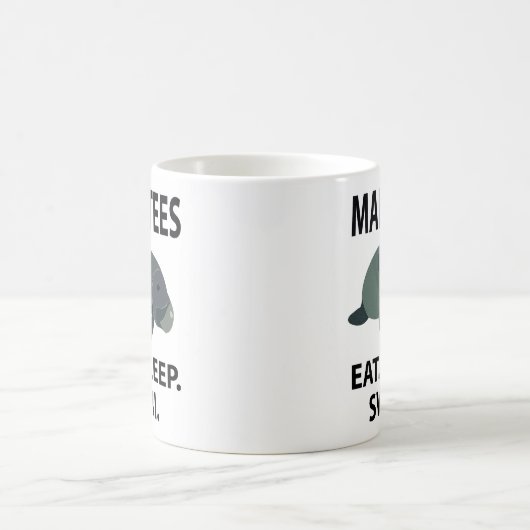 Manatee Marine Wildlife Kaffeetasse (Mittel)
