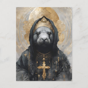 Manatee Nun Postkarte