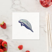 Manatee Painting Splash Serviette (Beispiel)