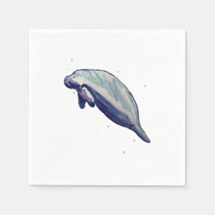 Manatee Painting Splash Serviette