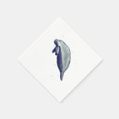 Manatee Painting Splash Serviette (Ecke)