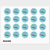 Manatee Party Danke Stickers (Blatt)