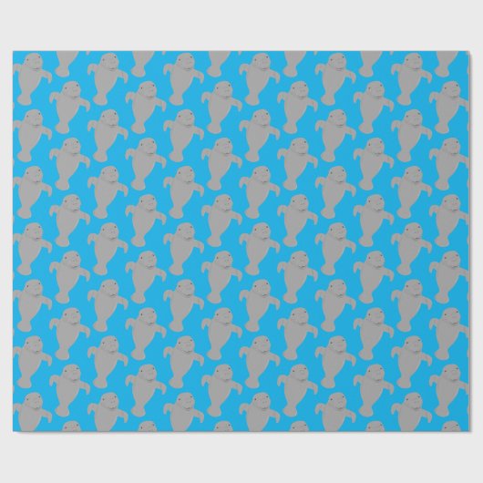 Manatee Pattern Animal Geschenkpapier (Flach)