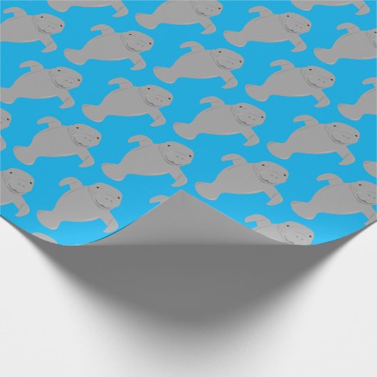 Manatee Pattern Animal Geschenkpapier (Ecke)