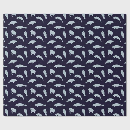 Manatee Pattern Geschenkpapier (Flach)