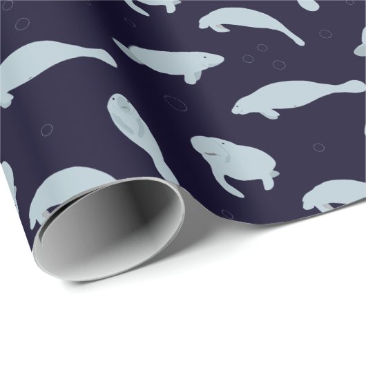 Manatee Pattern Geschenkpapier (Rolleneckpunkt)
