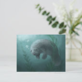 Manatee Postcard Postkarte (Stehend Vorderseite)