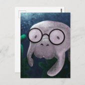 Manatee Postcard Postkarte (Vorne/Hinten)