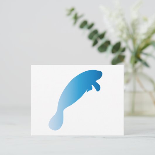 Manatee Postcard Postkarte (Stehend Vorderseite)