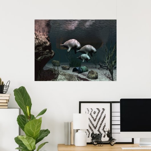 Manatee Poster (Heimbüro)