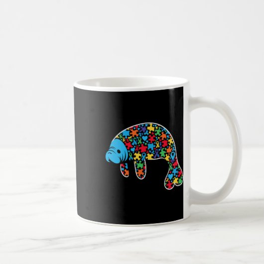 Manatee Puzzle Autismus Bewusstsein Autistische Fr Kaffeetasse (Rechts)