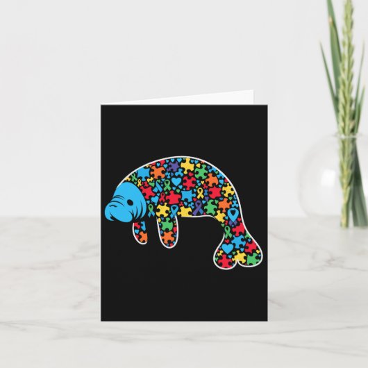 Manatee Puzzle Autismus Bewusstsein Autistische Fr Karte (Vorderseite)