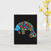 Manatee Puzzle Autismus Bewusstsein Autistische Fr Karte (Gelbe Blume)