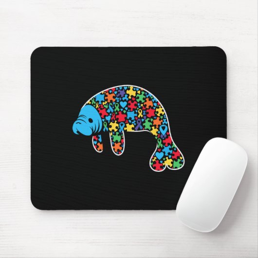 Manatee Puzzle Autismus Bewusstsein Autistische Fr Mousepad (Mit Mouse)