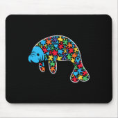 Manatee Puzzle Autismus Bewusstsein Autistische Fr Mousepad (Vorne)
