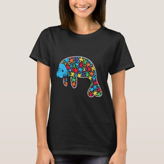 Manatee Puzzle Autismus Bewusstsein Autistische Fr T-Shirt (Vorderseite)