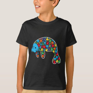 Manatee Puzzle Autismus Bewusstsein Autistische Fr T-Shirt