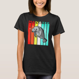 Manatee Retro Vintag Floaty Kartoffeln Ocean Sea C T-Shirt