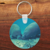 Manatee Rooting in Sand Schlüsselanhänger (Vorderseite)