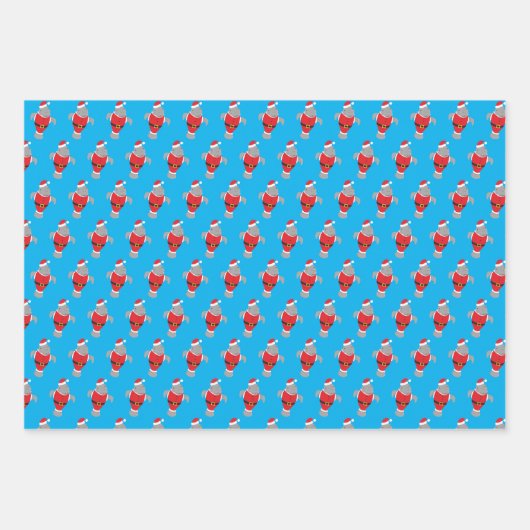 Manatee Santa Outfit Animal Novelty Weihnachten Geschenkpapier Set (Vorderseite 2)