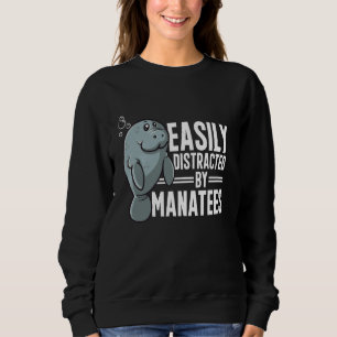 Manatee Sea Animal, leicht von Manatees abgelenkt Sweatshirt