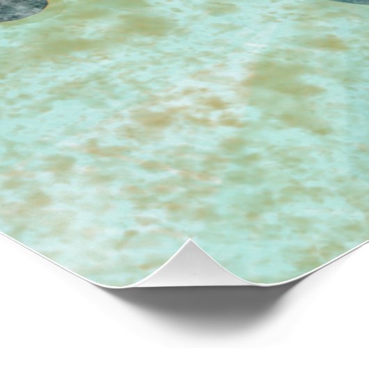 Manatee Sea Cow Art Print Poster (Ecke)