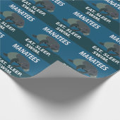 Manatee Sea Cow Tiermanatee Geschenkpapier (Ecke)