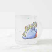 Manatee Sea Turtle Fish Under Sea Mattglastasse (VorderseiteRechts)