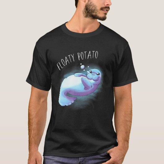 Manatee Shirt Funny Meme Geschenk Rett The Floaty (Vorderseite)