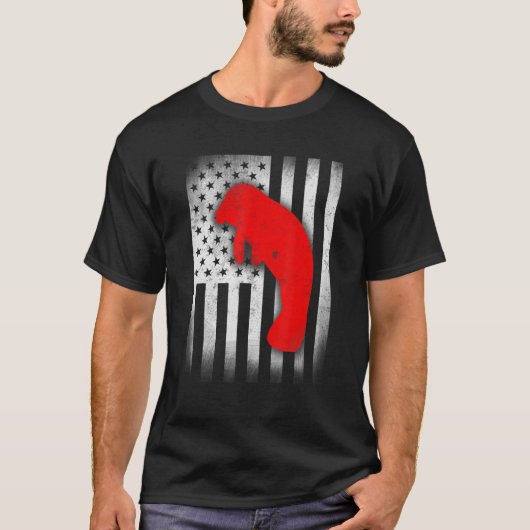 Manatee Shirt US-Flagge (Vorderseite)