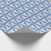 Manatee Stripe Wrapping Paper Geschenkpapier (Ecke)