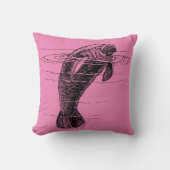 Manatee Throw Pillow Kissen (Vorderseite)