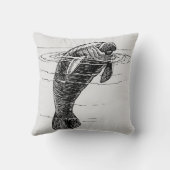 Manatee Throw Pillow Kissen (Rückseite)