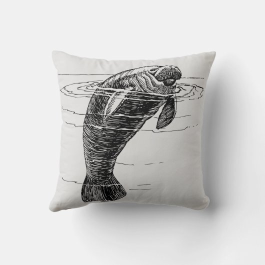 Manatee Throw Pillow Kissen (Rückseite)