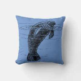 Manatee Throw Pillow Kissen