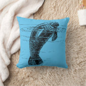 Manatee Throw Pillow Kissen (Decke)