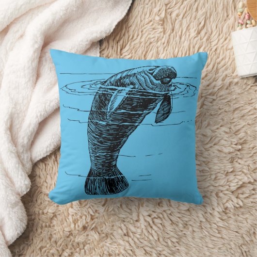 Manatee Throw Pillow Kissen (Decke)