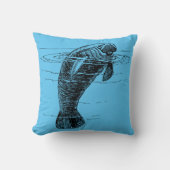 Manatee Throw Pillow Kissen (Vorderseite)