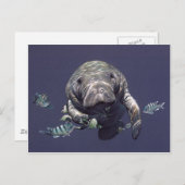 Manatee Underwater World Postkarte (Vorne/Hinten)