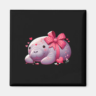 Manatee Valentinstag Herzen Tier Meer Ozean 1  Magnet