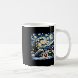 Manatee Van Gogh Style Starry Night Christmas Wint Kaffeetasse