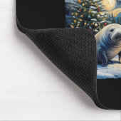 Manatee Van Gogh Style Starry Night Christmas Wint Mousepad (Ecke)