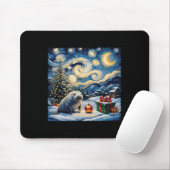 Manatee Van Gogh Style Starry Night Christmas Wint Mousepad (Mit Mouse)