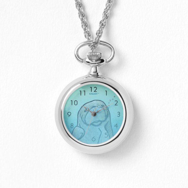 Manatee Watch Necklace Armbanduhr (Vorderseite)