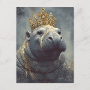 Manatee Wear a Crown Postkarte