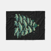Manatee Weihnachtsbaum Manatee Xmas Boys & amp; Wo Fleecedecke (Vorderseite (Horizontal))