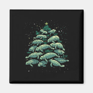 Manatee Weihnachtsbaum Manatee Xmas Boys & amp; Wo Magnet