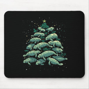 Manatee Weihnachtsbaum Manatee Xmas Boys & amp; Wo Mousepad