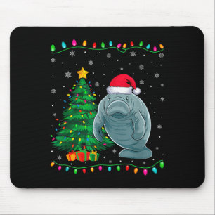Manatee-Weihnachtsmannmütze Männer Frauen Kinder W Mousepad