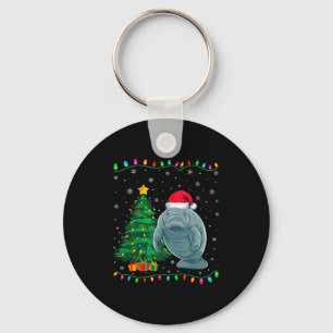 Manatee-Weihnachtsmannmütze Männer Frauen Kinder W Schlüsselanhänger